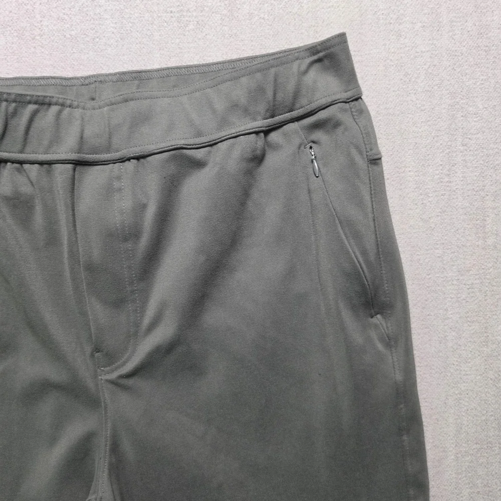 Balance Collection Jogger Pants Mens L Olive Green Athletic Zipper Pockets